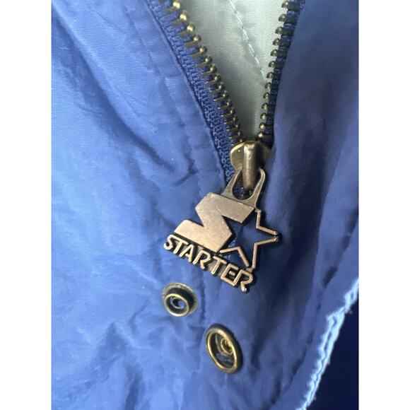 Vtg 90s Starter Pro Line Dallas Cowboys Hooded Jacket Mens XL Blue NFL Big Star - Picture 9 of 16